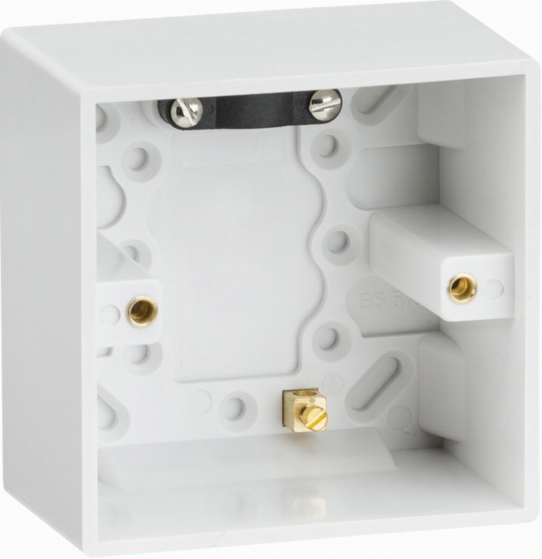 Box Surface 1Gang 47mm Deep Pattress SQUARE EDGE