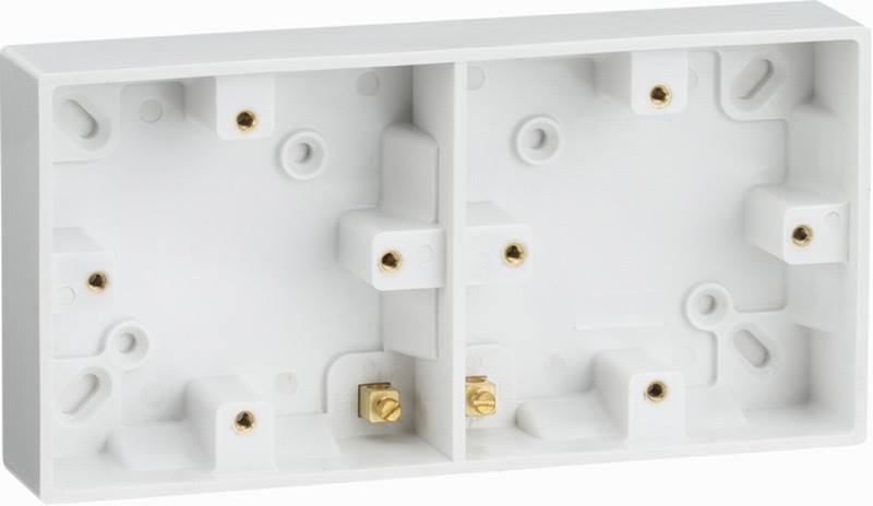 Box Surface Dual 25mm Deep Pattress SQUARE EDGE