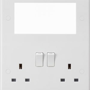 Socket Multimedia Plate 2Gang & 4Module CURVED EDGE