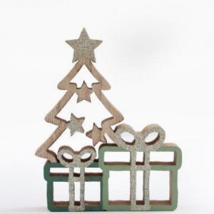 Christmas Decoration Tree with Presents 12.5x15.5cm