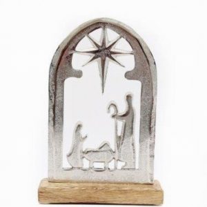 Christmas Ornament Nativity Scene on Base 27.5cm