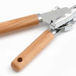 Tin Opener 19cm Rotary SS & Beechwood