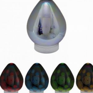 Diffuser  Glass Aroma Swirl Shape LED 19cm High