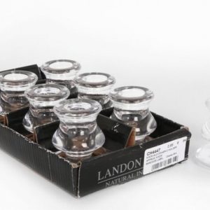 Candle Holder Clear Glass 6.5cm
