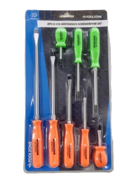 Screwdriver Set 8Pce. Mechanics Hi Viz.