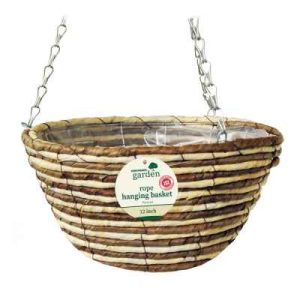 Hanging Basket 12" 30cm Rope