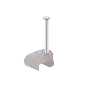 Cable Clips Flat Bellwire Clear x100