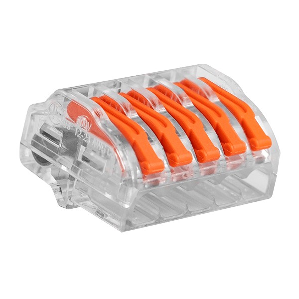 Wire Connector Lever Type 32Amp 5Port Clear