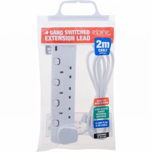 Extension Lead  4Gang  2Mtr. 13Amp Switched   [+]