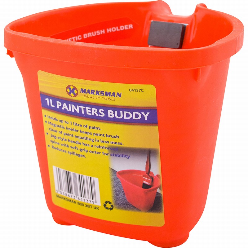 Paint Kettle Caddy Side Handle and Magnetic Brush Holder