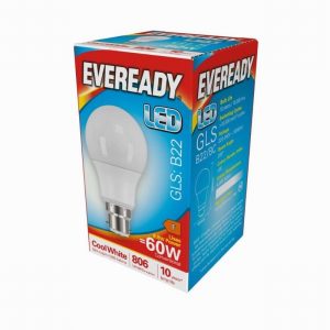 Lamp Low Energy LED GLS Pattern 8.2>60Watt BC 3000K WW