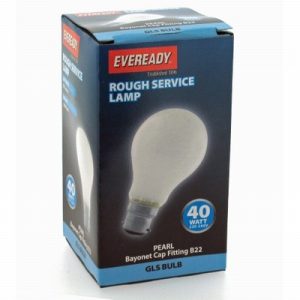 Lamp Rough Service !! GLS Pearl BC  40Watt