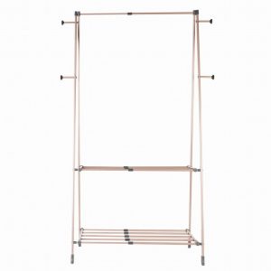 Airer & Clothes Rail Extendable Grey & Rose Gold  D