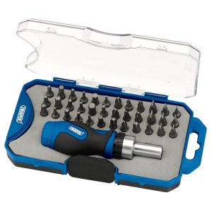 Screwdriver Set DRAPER 37Pce Ratchet Stubby in Case