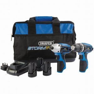Power Tool Kit Hammer Drill+Impact Drill & 3Batts Bagged