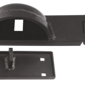 Hasp & Staple Heavy Duty Padlock Protection LH 185mm Ex.Black