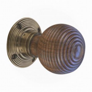Handle Mortice & Rim Rosewood & A.Br Beehive Pattern  D