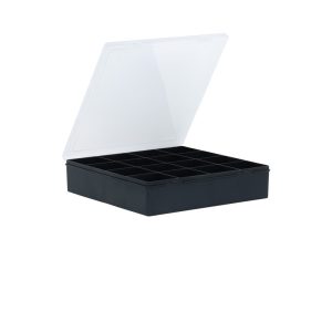 Wham 29cm DIY Square 16 Division Organiser with Hinged Lid