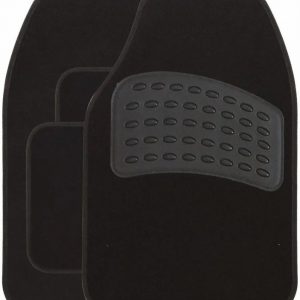 Car Mat Set 4Pce. Black with Heel Pad