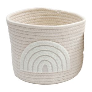 Storage Basket Round Cotton Abstract Arch Design Large