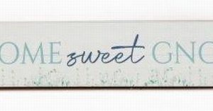 Wall Plaque Floral Gnome Design SWEET 80x10cm