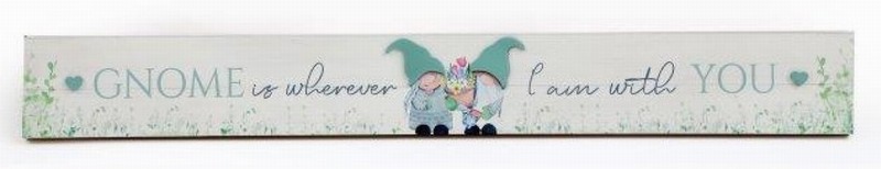 Wall Plaque Floral Gnome Design YOU 80x10cm