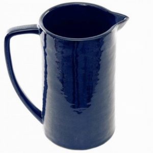 Vase SYNERGY Blue Stoneware Bottle Design 18x21cm