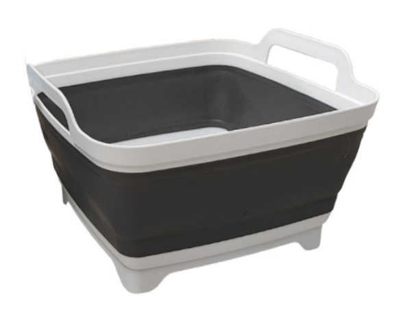 Sink WARRIOR Camping silicone Collapsible Fixed Handle Grey