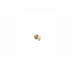 Hook Curtain Tieback Large Rosette Brass