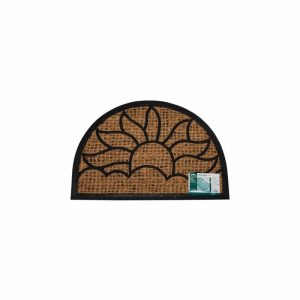 Mat ALBA Woven Tuffscrape Coir & Rubber 60x40cm 1/2 MOON