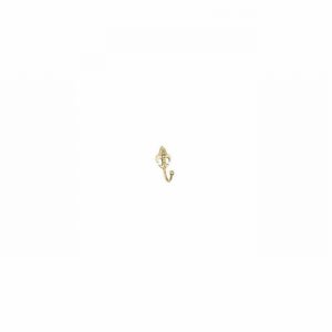 Hook Curtain Tieback Fleur de Lys Brass