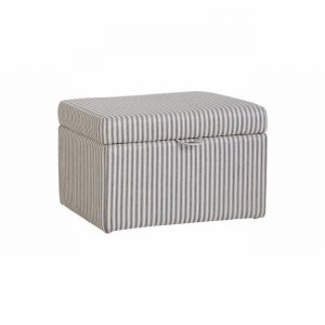 Stool Storage HAMMOND Brown Stripe Fabric