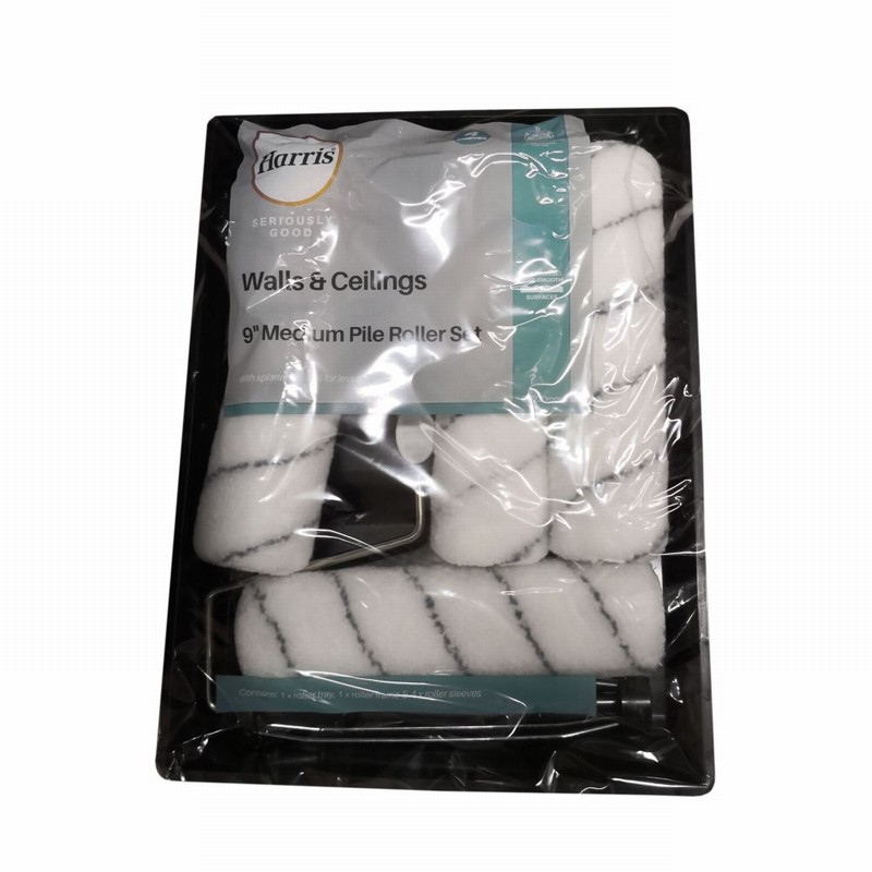 Paint Roller & Tray 9" SERIUOSLY GOOD c.w. 4 Sleeves D