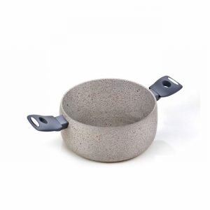 Dutch Oven & Glass Lid MONETA Mammola Stone 20cm