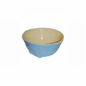 Bowl Mixing 26cm 11" Stoneware Blue & Cream Apprx.2800ml  D