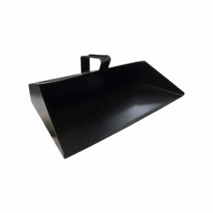Dustpan Metal Hooded Black