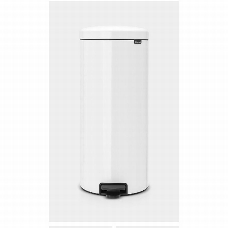 Pedal Bin White 30Ltr Motion Control NEWICON