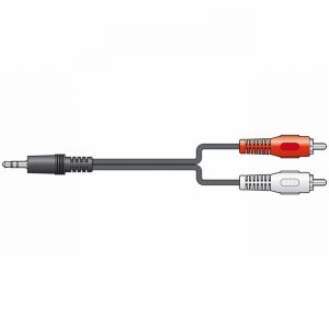 Lead 3.5mm Stereo to 2xRCA Phono Plugs 1.5Mtr.