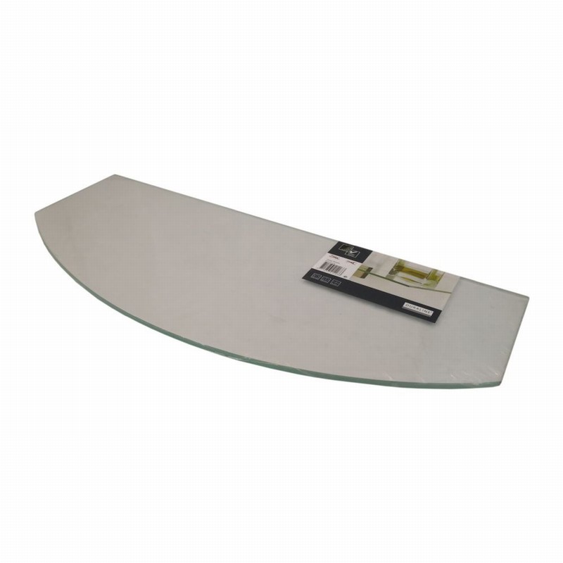 Shelf DURALINE Floating Glass Clear 80x20cm Bowed D
