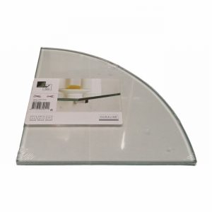 Shelf DURALINE Floating Glass Clear 25x25cm Corner D