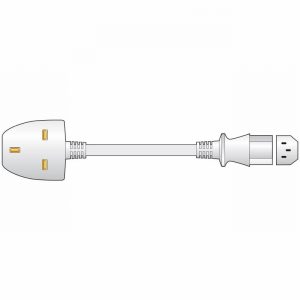 Lead 10Amp IEC Kettle Lead 1Mtr. White
