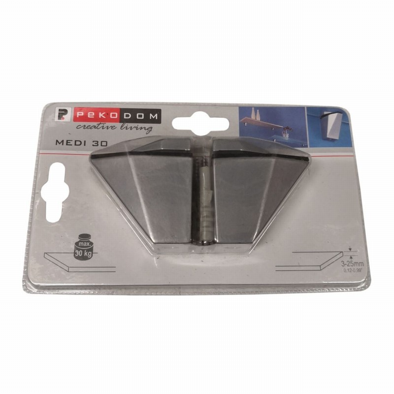 Shelf Clip PEKODOM Silver 3>16mm Cap. X2 D