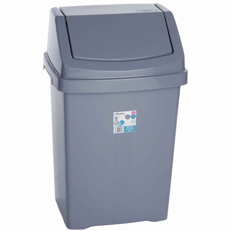 Bin Swing Top 25Ltr. Silver
