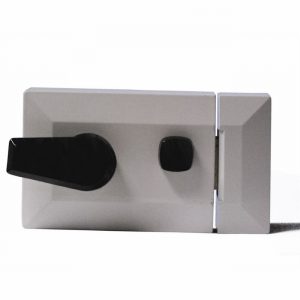 Lock Nightlatch Standard White Double Locking