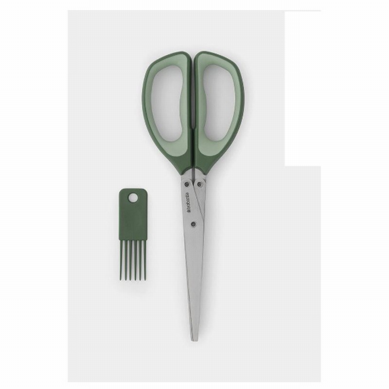 Herb Scissors Green + Cleaning Tool