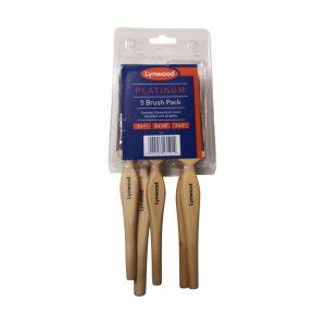 Paintbrush Set x5 PLATINUM Wooden Handle