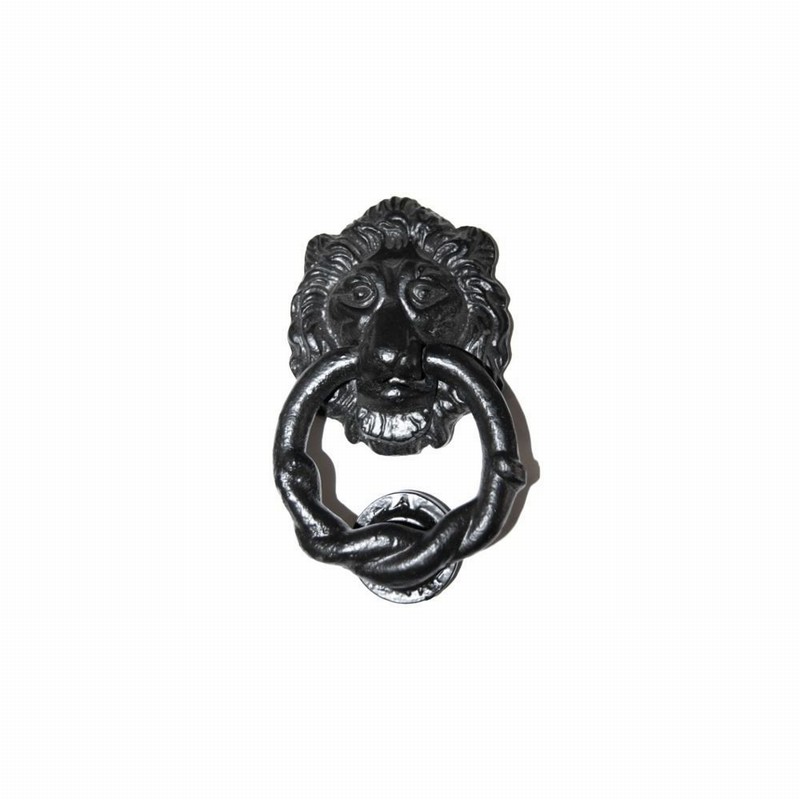 Antique Black Knocker Lion Heavy