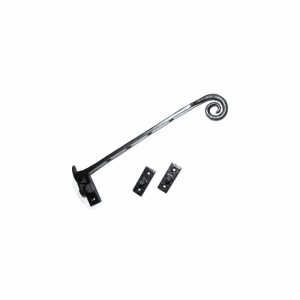 Antique Black Casement Stay Curl 10" D