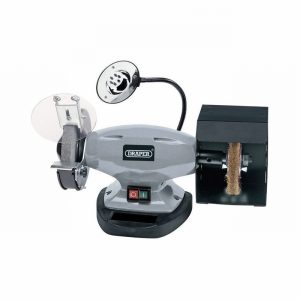 Bench Grinder DRAPER 6" with Wire Wheel & Light [+A]  D