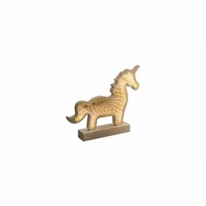Decorative LED Lamp Infinity Mirror Unicorn Wooden 2xAA D